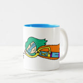 Kaffee gibt mir Supermächte - Kloey Zweifarbige Tasse (VorderseiteRechts)