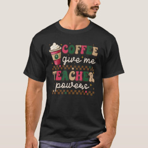 Kaffee gibt mir Teacher Power Latte Hot Pink Coffe T-Shirt