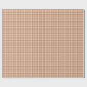 Kaffee Gingham Wrapping Paper Geschenkpapier (Flach)