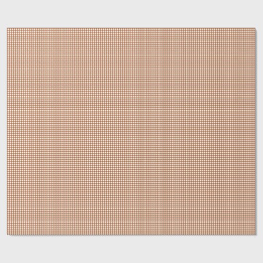 Kaffee Gingham Wrapping Paper Geschenkpapier (Flach)