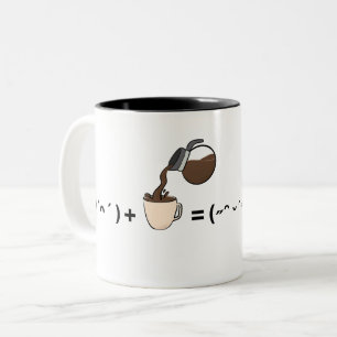 Kaffee Gleich Glückliche Stimmung Minimalistische Zweifarbige Tasse