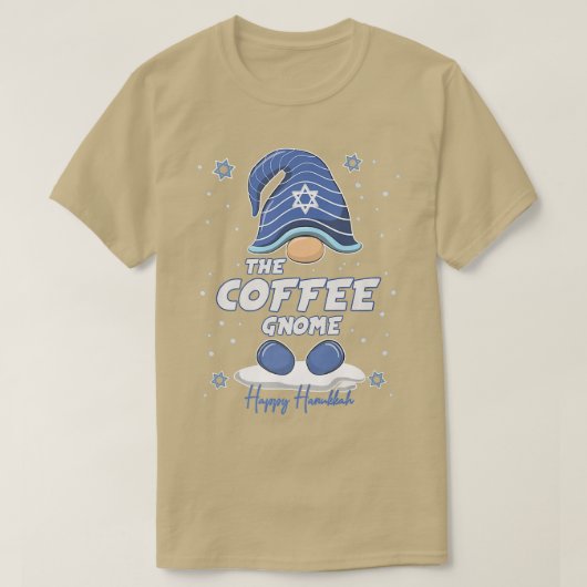 Kaffee Gnome Funny Hanukkah Familie Matching T-Shirt (Design vorne)