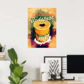 Kaffee Graffitti Wrap Guten Morgen Budapest! Poster (Heimbüro)