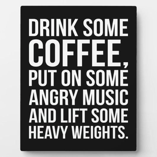 Kaffee, graue Musik, Schweres Gewicht - Funny Work Fotoplatte (Vorderseite)