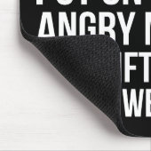 Kaffee, graue Musik, Schweres Gewicht - Funny Work Mousepad (Ecke)