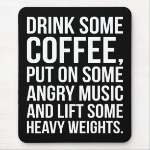 Kaffee, graue Musik, Schweres Gewicht - Funny Work Mousepad