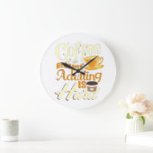 Kaffee Große Wanduhr (Zuhause)