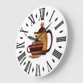 Kaffee Große Wanduhr (Winkel)