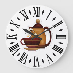 Kaffee Große Wanduhr