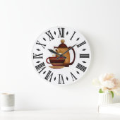 Kaffee Große Wanduhr (Zuhause)