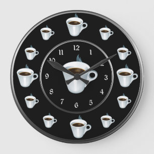 Kaffee Große Wanduhr