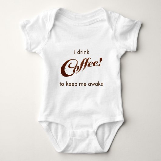 Kaffee Grounds Kaffee - Ausstattung Baby Strampler (Vorderseite)