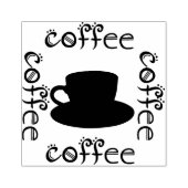 Kaffee Gummistempel (Prägung)