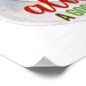 Kaffee Gute Idee Wasserfarben Typografie Poster (Ecke)