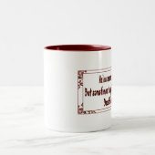 Kaffee Haiku Zweifarbige Tasse (Mittel)