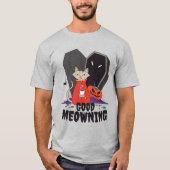 Kaffee Halloween Chat T-Shirt (Vorderseite)