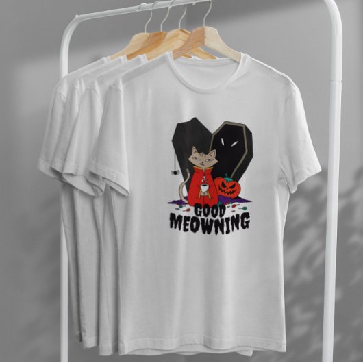 Kaffee Halloween Chat T-Shirt