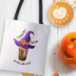 Kaffee & Halloween Spirit Tote Tasche | Witchy Dri