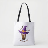 Kaffee & Halloween Spirit Tote Tasche | Witchy Dri (Vorderseite)