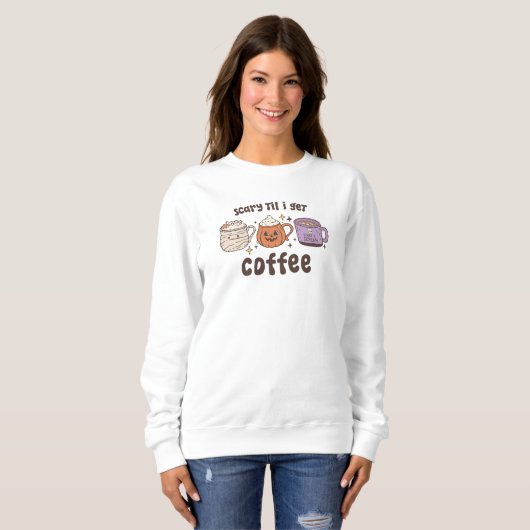 Kaffee Halloween Sweatshirt (Vorne ganz)
