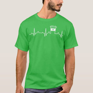 Kaffee Heartbeat Coffee Cup Koffein Liebhaber T-Shirt