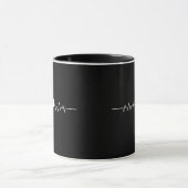Kaffee Heartbeat Coffee Cup Koffein Liebhaber Tasse (Zentrum)
