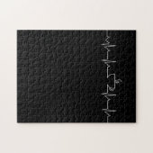 Kaffee Heartbeat Funny Heartbeat Lover TShirt Puzzle (Horizontal)