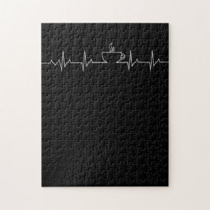 Kaffee Heartbeat Funny Heartbeat Lover TShirt Puzzle