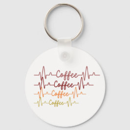 Kaffee Heartbeat Schlüsselanhänger