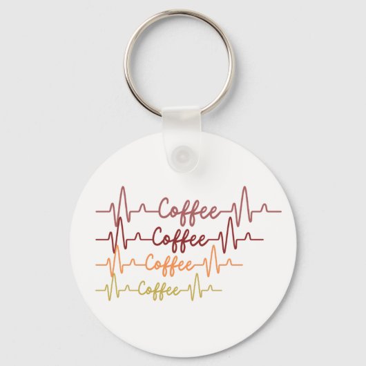Kaffee Heartbeat Schlüsselanhänger (Vorderseite)