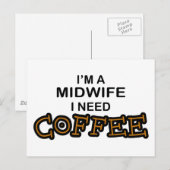 Kaffee - Hebamme Postkarte (Vorne/Hinten)