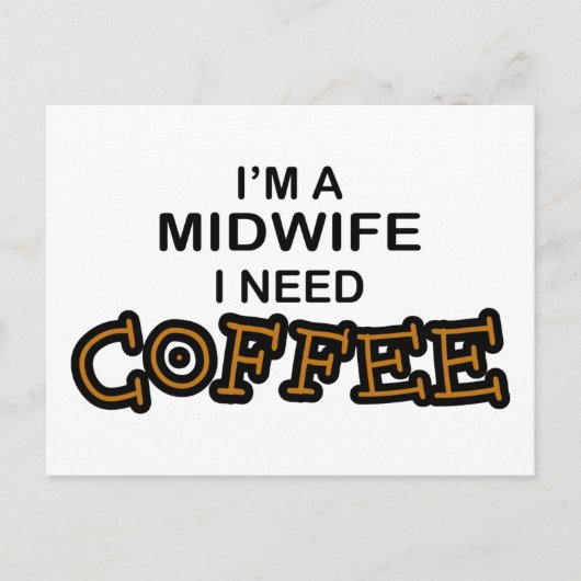 Kaffee - Hebamme Postkarte (Vorderseite)