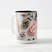 Kaffee, heißer Kakao Zweifarbige Tasse (Vorderseite Links)