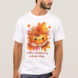 Kaffee & Herbst-Vibes Donut T-Shirt