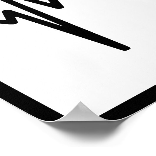 Kaffee Herz Beat Line Kunst für Kaffee Lover Poster (Ecke)