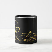 Kaffee Herz Gold Tasse (Zentrum)