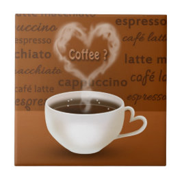 Kaffee? Herz-Shaped Smoke Fliese