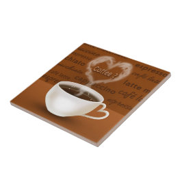 Kaffee? Herz-Shaped Smoke Fliese