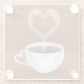 Kaffee? Herz-Shaped Smoke Glasuntersetzer (Rückseite)