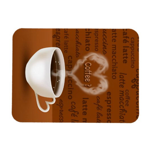 Kaffee? Herz-Shaped Smoke Magnet (Horizontal)