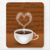 Kaffee? Herz-Shaped Smoke Mousepad (Vorne)