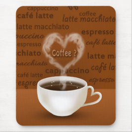 Kaffee? Herz-Shaped Smoke Mousepad