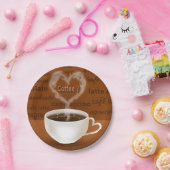 Kaffee? Herz-Shaped Smoke Pappteller (Party)