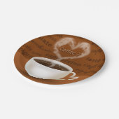 Kaffee? Herz-Shaped Smoke Pappteller (Schrägansicht)