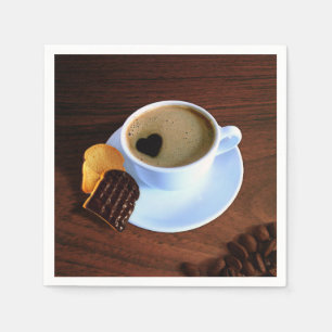 Kaffee? Herz-Shaped Smoke Serviette