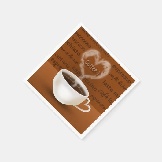 Kaffee? Herz-Shaped Smoke Serviette (Ecke)