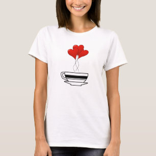 Kaffee-Herzen T-Shirt