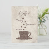 Kaffee heute Morgen für immer Einladung (Stehend Vorderseite)