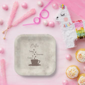 Kaffee heute Morgen für immer Pappteller (Party)