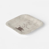 Kaffee heute Morgen für immer Pappteller (Gewinkelt)